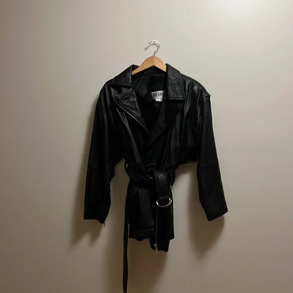 Black Leather Belted and zippered By Marc Jacobs Size-medium